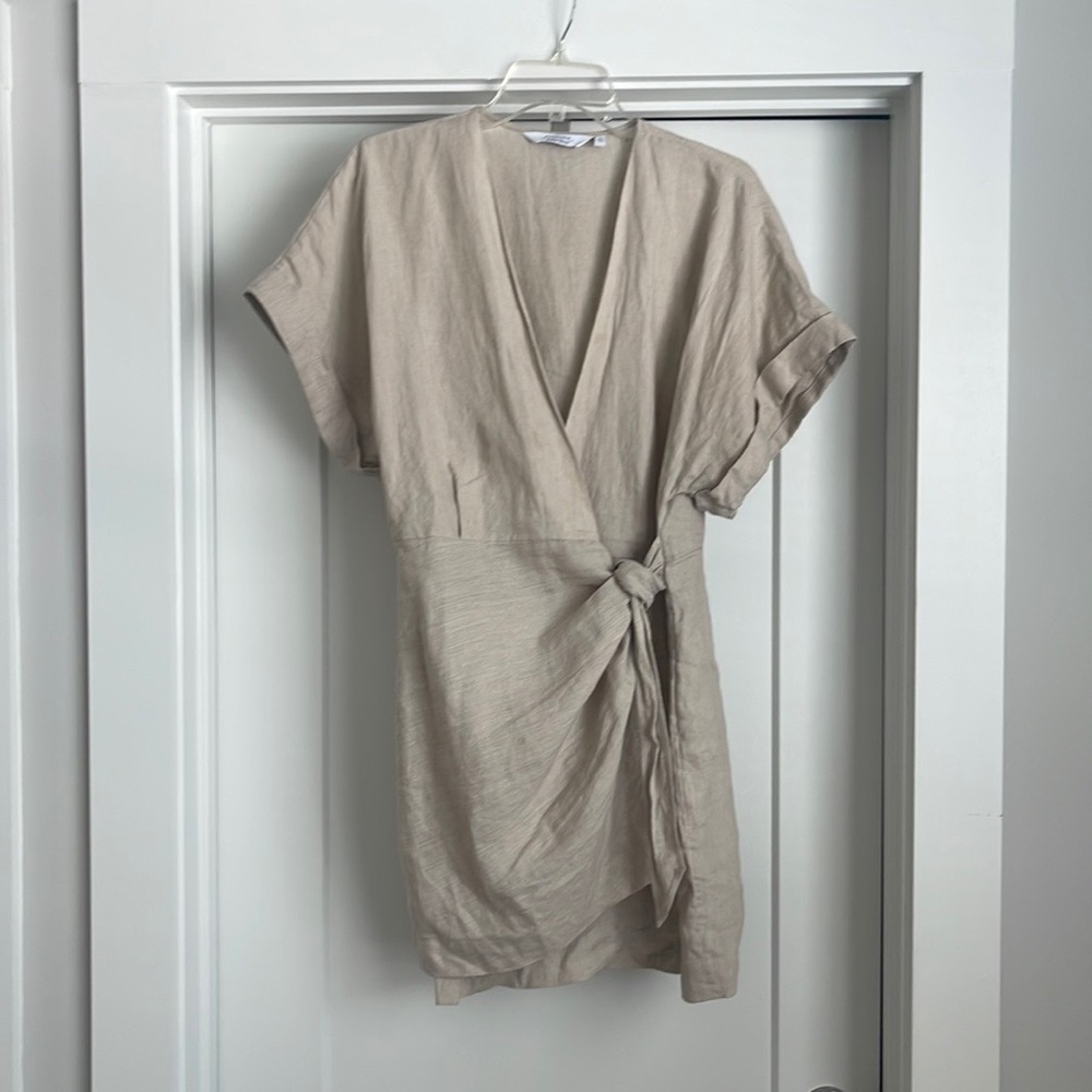 & Other Stories Linen Wrap Dress
